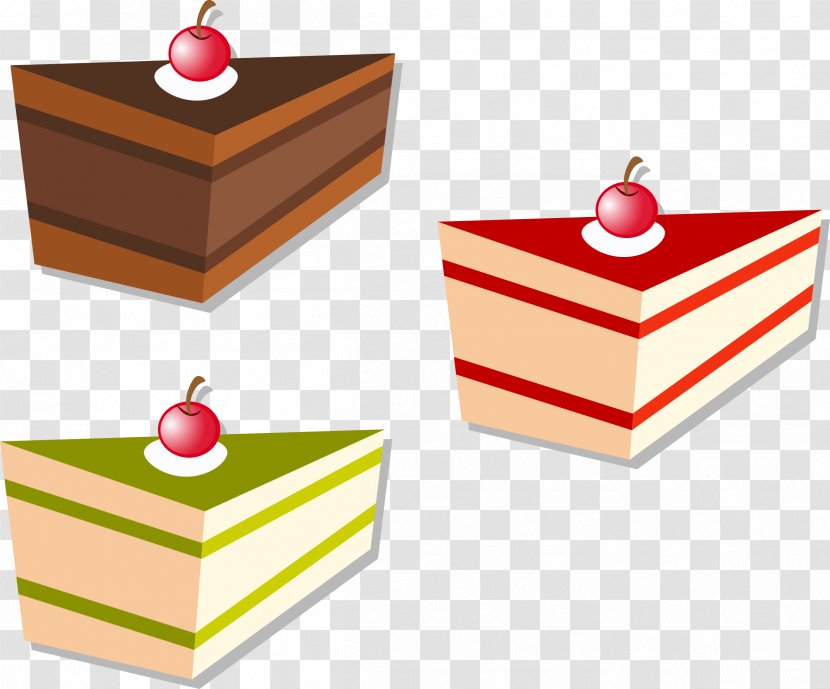 Cherry Cake Dessert Clip Art - Cuisine - Vector Hand-painted Cartoon Transparent PNG
