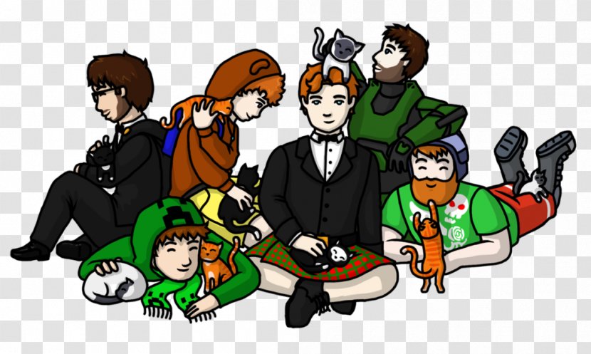 Achievement Hunter Rooster Teeth Fan Art Minecraft Transparent PNG