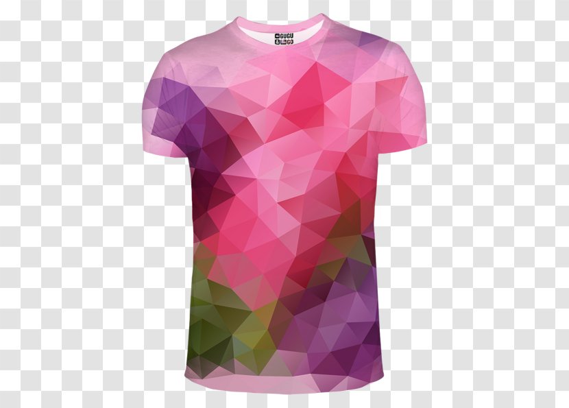 T-shirt Pink M Sleeve Neck Angle - Magenta Transparent PNG