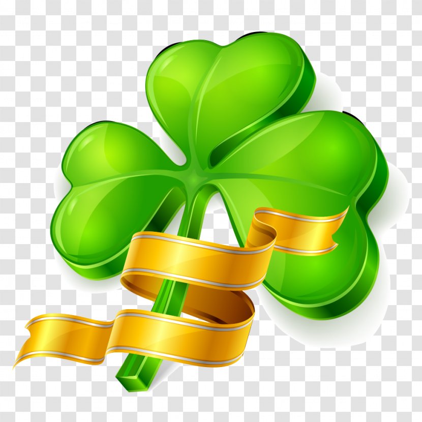 Saint Patricks Day Four-leaf Clover Shamrock - Patrick Transparent PNG