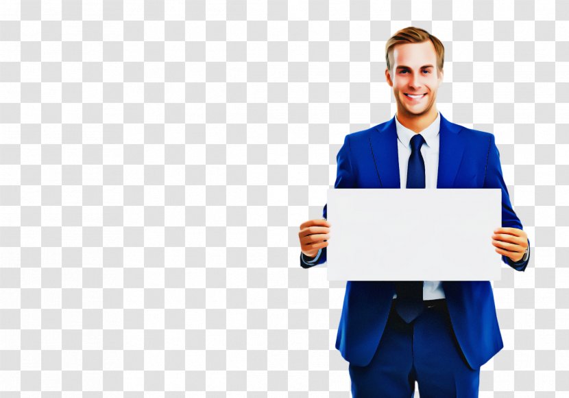Standing Job White-collar Worker Business Businessperson - Formal Wear - Electric Blue Transparent PNG