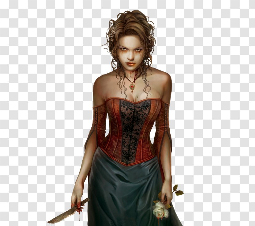 Marie Martine .de Vampire Witch .su - Watercolor Transparent PNG