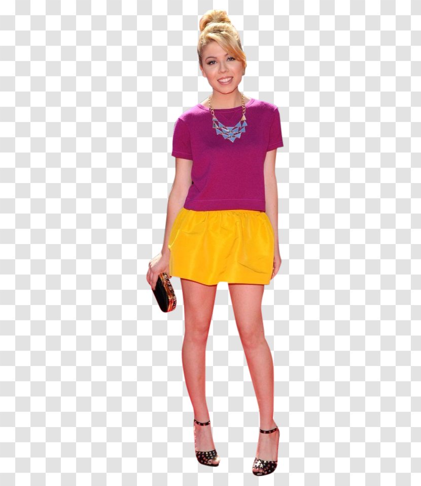 Miniskirt Shoulder Sleeve Dress Costume - Magenta Transparent PNG