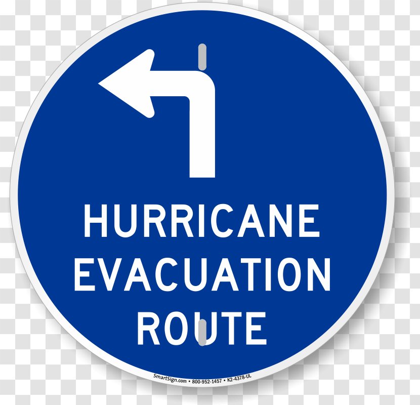 Hurricane Evacuation Route Emergency Brand Logo - Sign - Road Transparent PNG