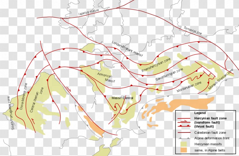 Variscan Orogeny Rhenohercynian Zone Armorican Massif Saxothuringian Caledonian - Tree - Geology Transparent PNG