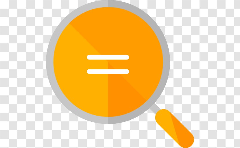 Equals Sign Euclidean Vector Icon - Yellow - A Magnifying Glass Transparent PNG