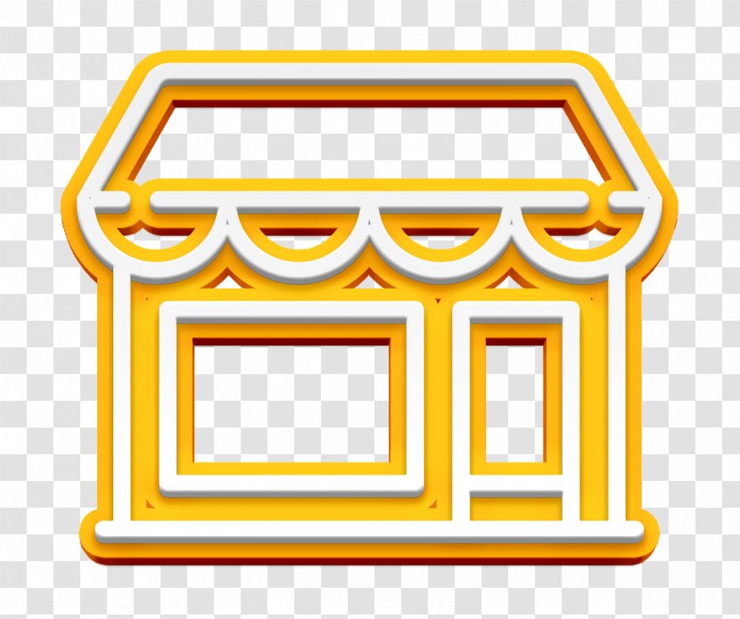 Ecommerce Icon Shop - Yellow - Rectangle Transparent PNG