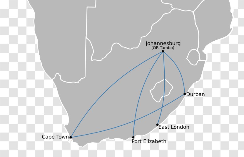 Cape Town International Airport O. R. Tambo South African Airways T And O Map - Network Transparent PNG