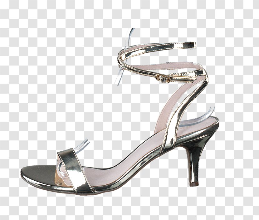 High-heeled Shoe Sandal Bianco Strap - Footwear Transparent PNG