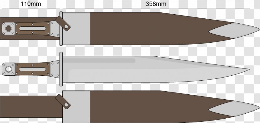 Throwing Knife Bowie Utility Knives Kitchen - Melee Weapon - Drawings Transparent PNG