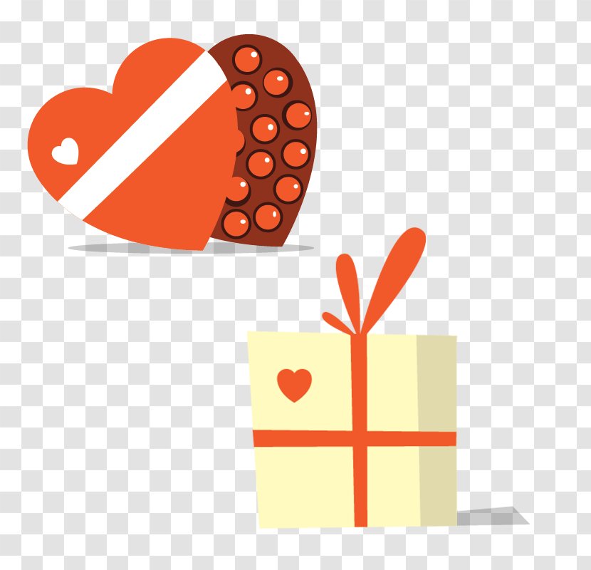 Valentines Day Heart Icon - Minimalist Gift Box Of Chocolates Transparent PNG