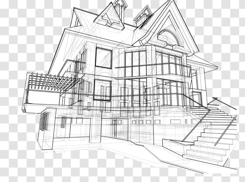 Architectural Engineering Drawing Building Architecture - Artwork Transparent PNG