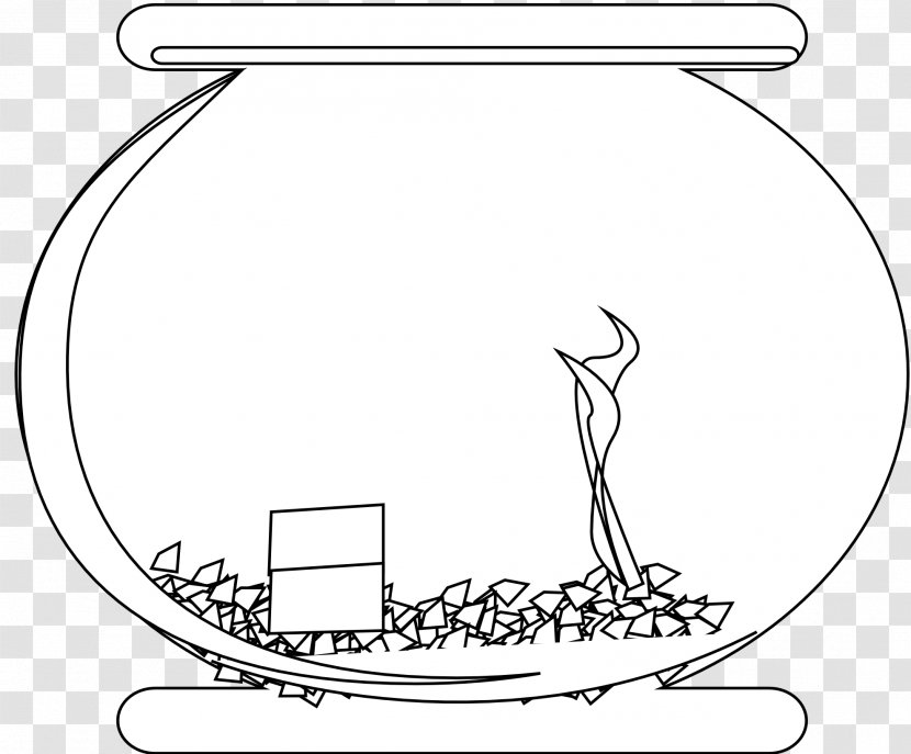 Clip Art Image Goldfish Drawing - Line - Bowl Transparent PNG