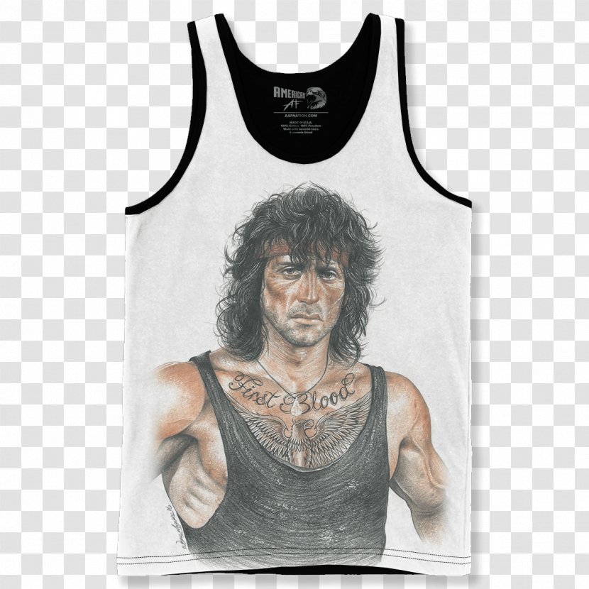 T-shirt Rambo Printing Poster Sleeveless Shirt - Tshirt Transparent PNG