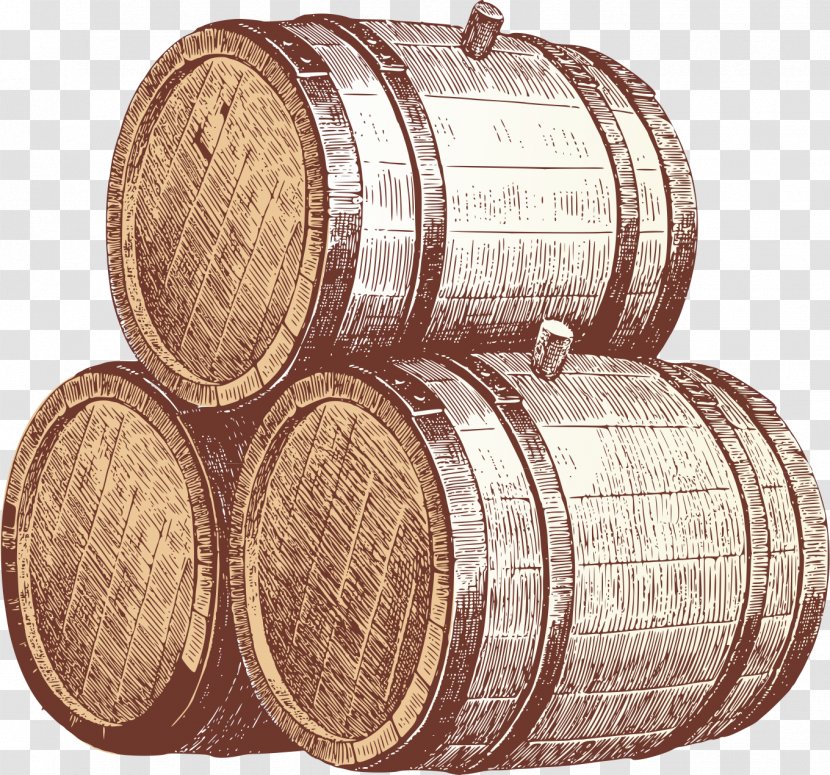 Beer Wine Cask Ale Barrel - Winery - Painted Red Transparent PNG