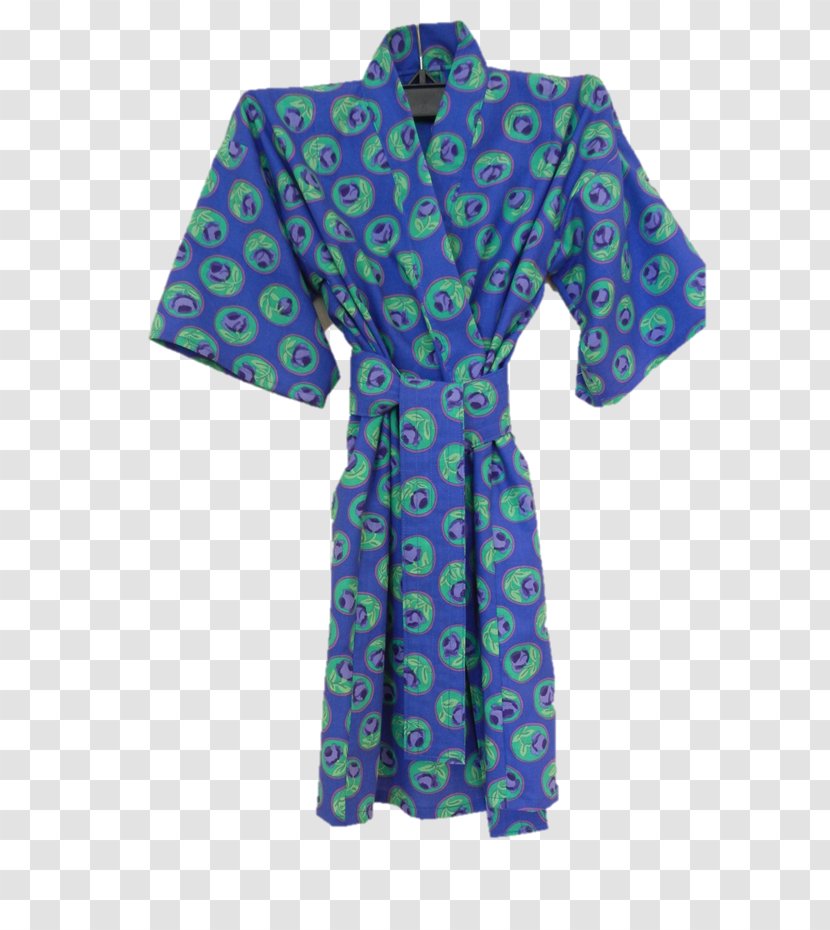 Robe Sleeve Dress Neck - Kimono Pattern Transparent PNG