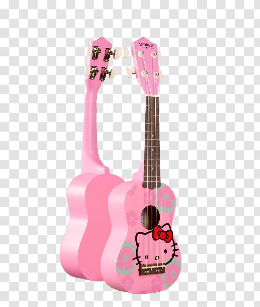 Hello Kitty Stratocaster Cat Guitar - Cartoon - Pink Transparent PNG
