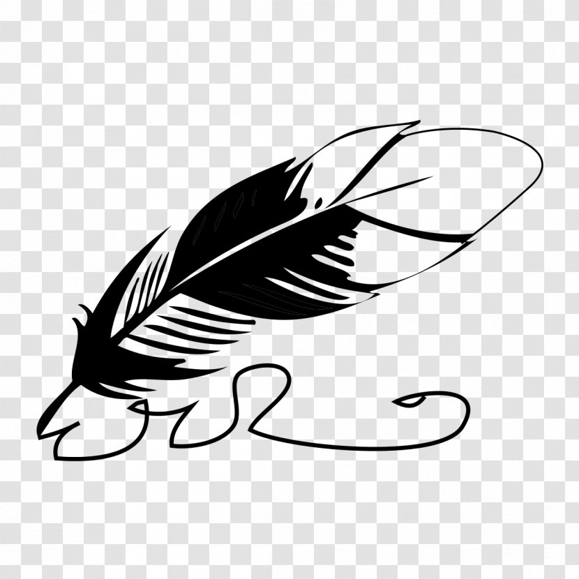 Feather - Quill - Tail Logo Transparent PNG
