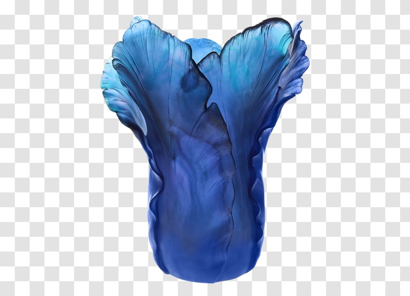Tulip Vase Blue Daum Art Nouveau Transparent PNG