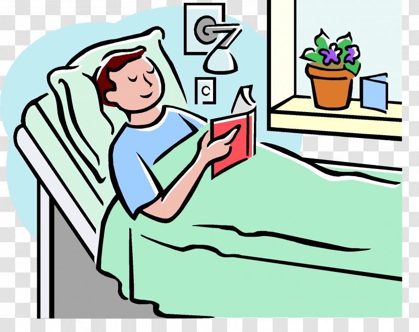 Patient Hospital Bed Clip Art - Child - Sick Man Transparent PNG