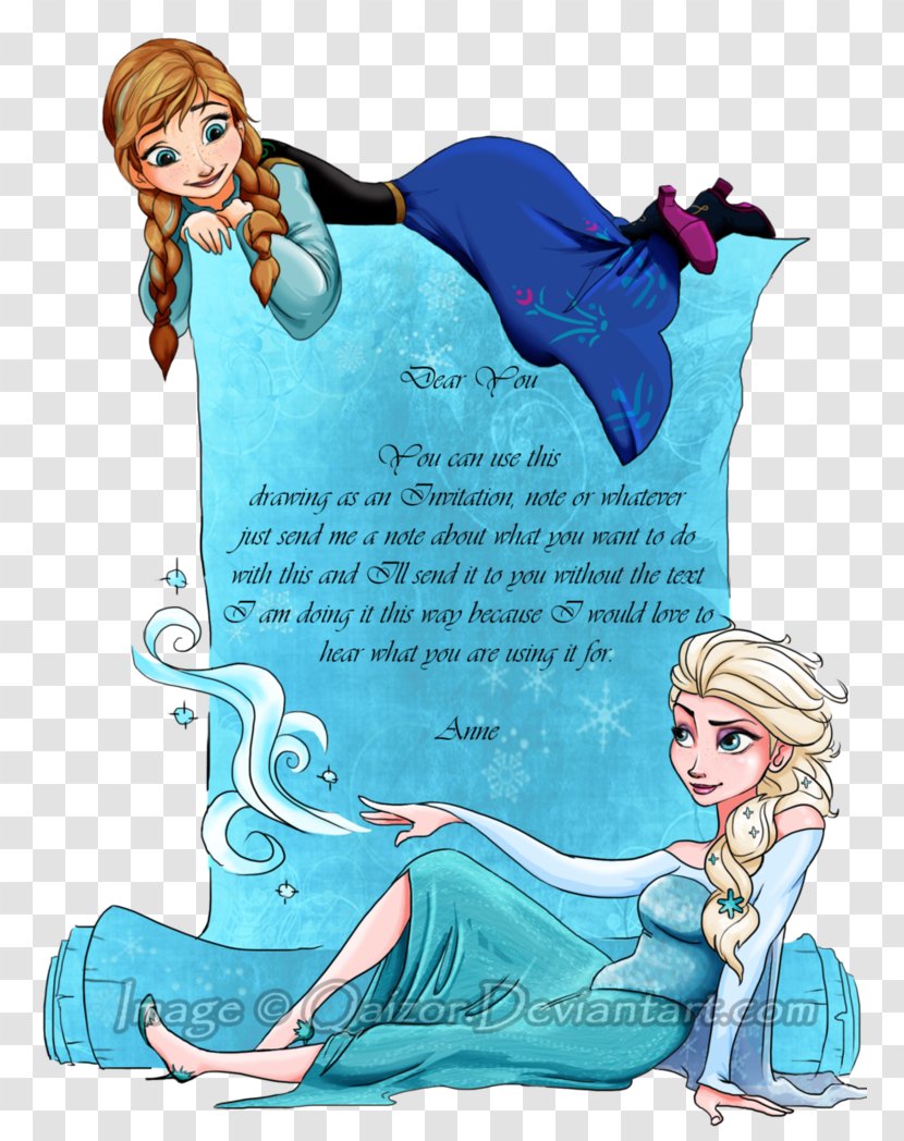 Anna Elsa The Snow Queen Kristoff Wedding Invitation - Mermaid - Birthday Transparent PNG