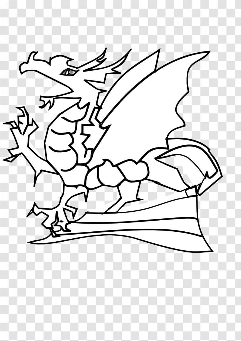Dragon Black And White Clip Art - Cute Baby Pictures Transparent PNG