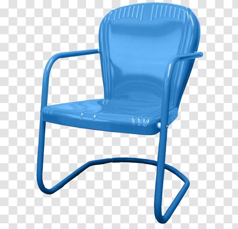 Chair Metal Plastic Stool Garden Furniture - Blue - Retro Tables Transparent PNG