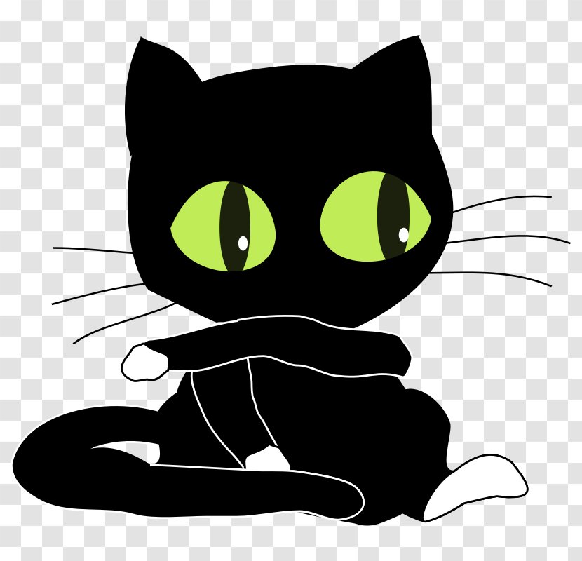 Felix The Cat Kitten Black Clip Art - And White Transparent PNG