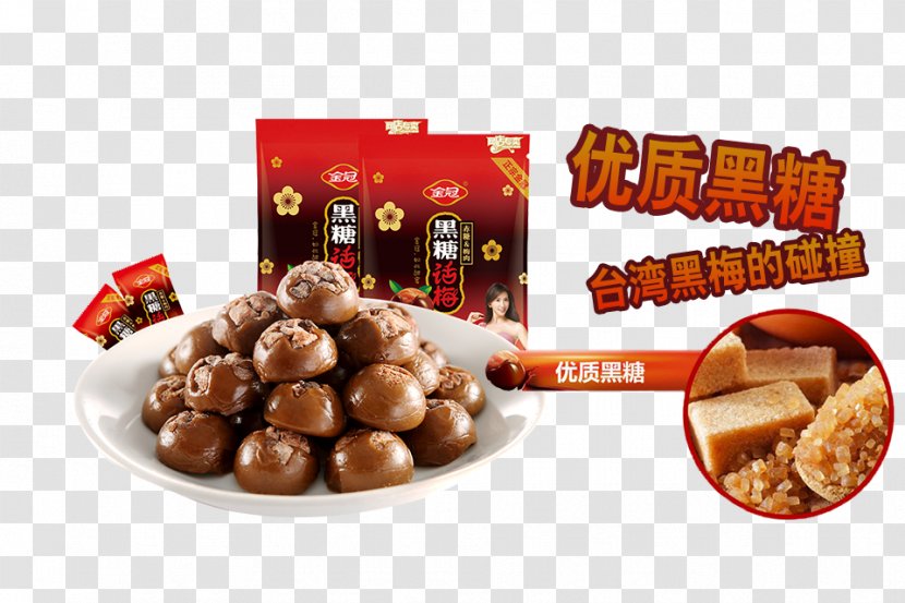 Brown Sugar Candy Li Hing Mui Lollipop - Meatball - Plum Transparent PNG