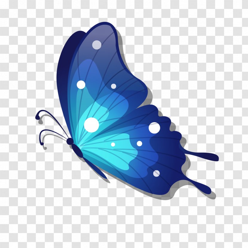 Butterfly Nymphalidae Clip Art - Pollinator - Blue Pattern Transparent PNG