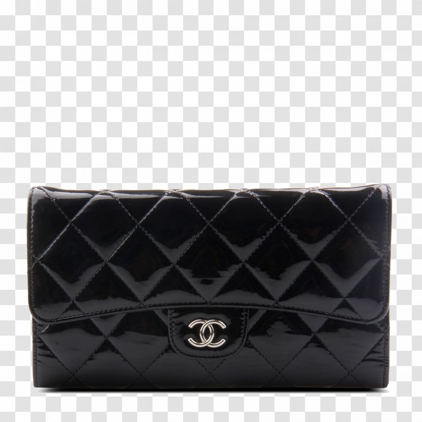 Chanel Handbag Wallet Leather - Coin Purse - CHANEL Black Patent Transparent PNG