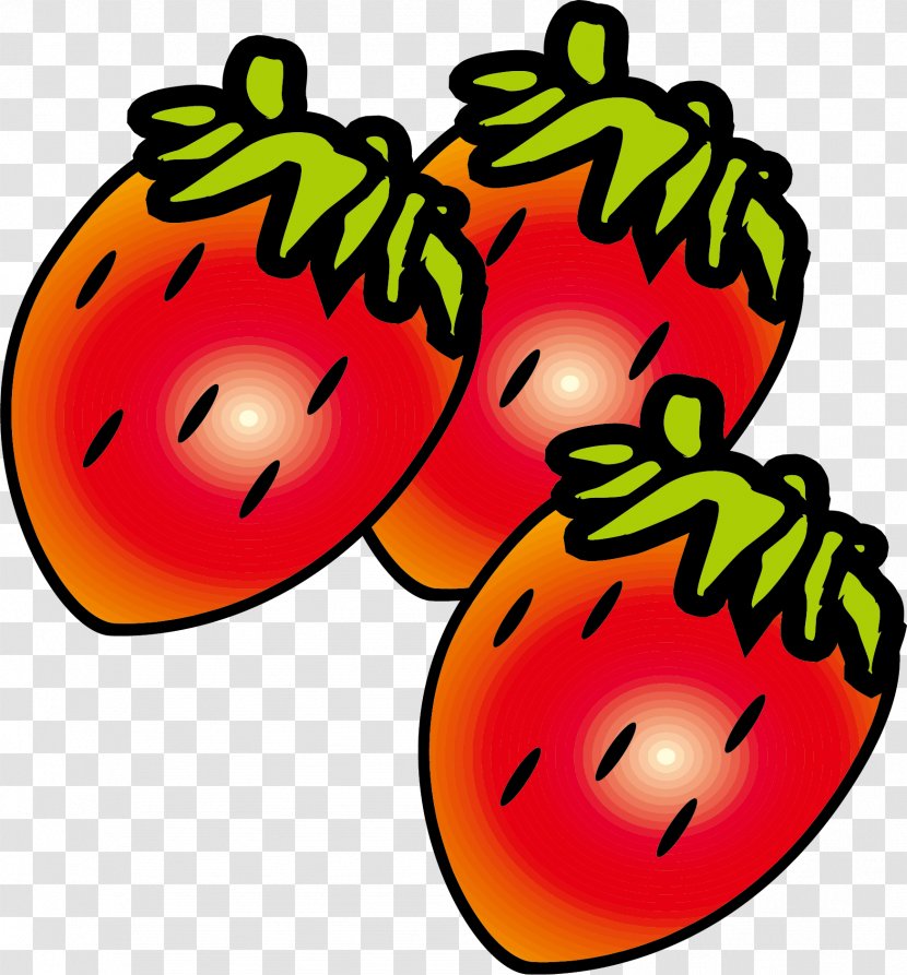Cartoon Auglis Aedmaasikas Clip Art - Qversion - Free To Pull The Material Strawberry Image Transparent PNG
