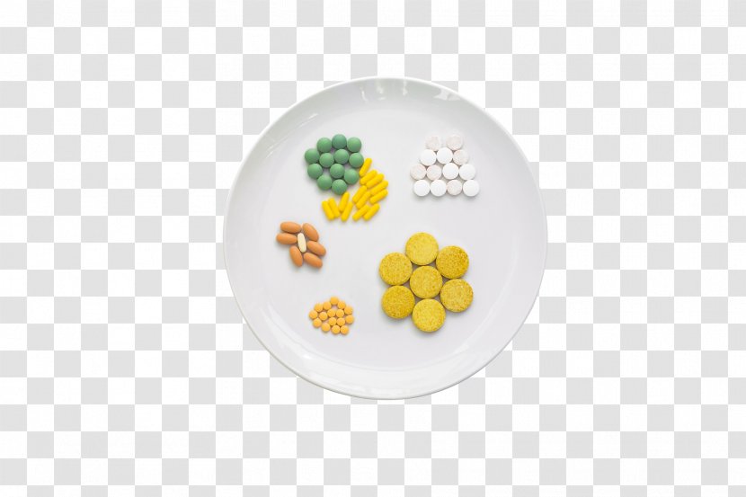 Vegetarian Cuisine Yellow Circle Food Vegetarianism - A Dish Of Pills Transparent PNG