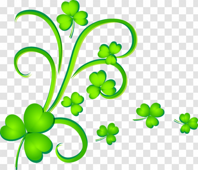 Euclidean Vector Four-leaf Clover - Luck Transparent PNG