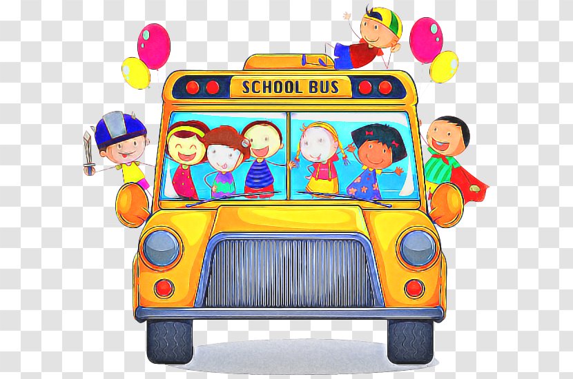 School Bus Cartoon - Baby Toys - Car Transparent PNG