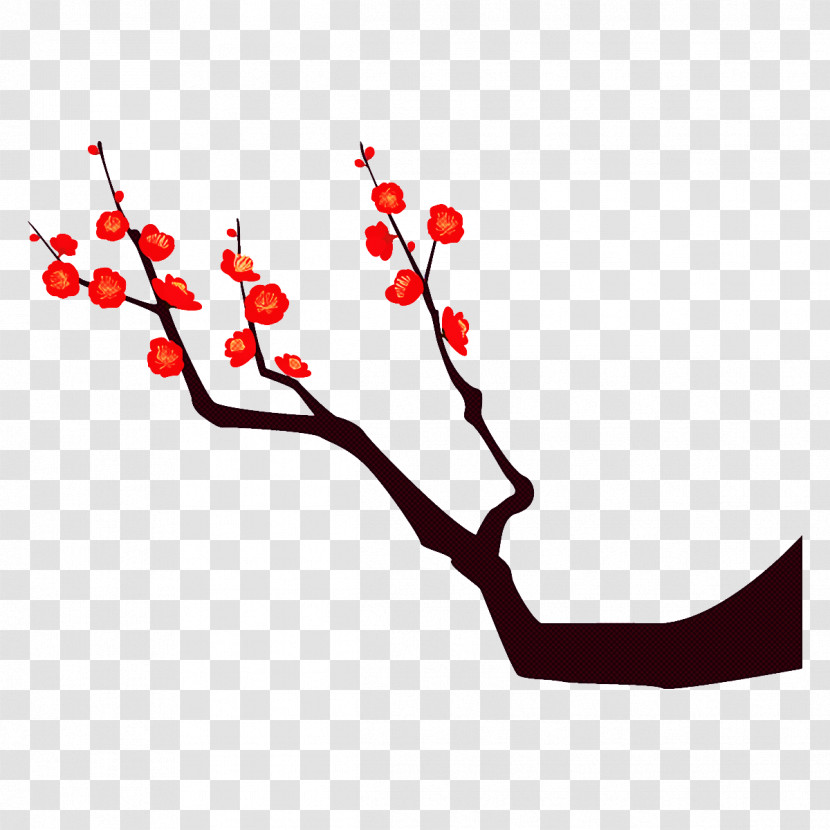 Plum Branch Plum Winter Flower Transparent PNG