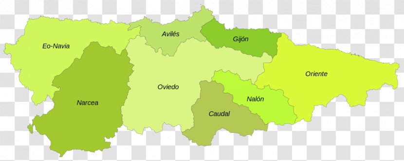 Avilés Oviedo Gozón Llanes Map - Green - Made For Each Other Transparent PNG