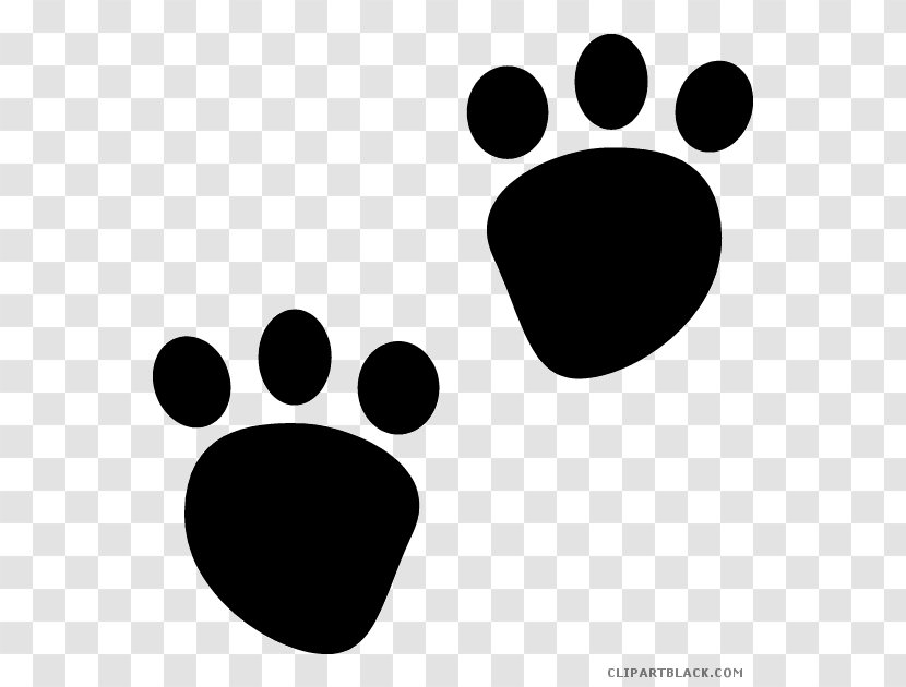 Clip Art Bear Paw Vector Graphics Image - Black And White Transparent PNG
