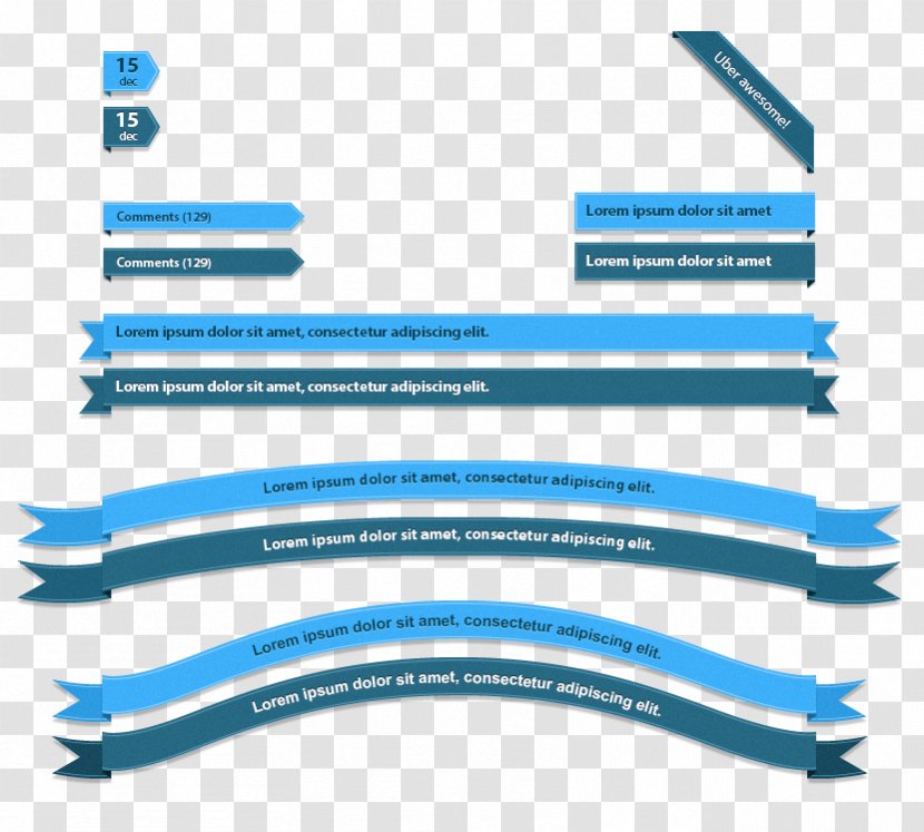 Web Page Banner - Product - Blue Navigation Label Transparent PNG