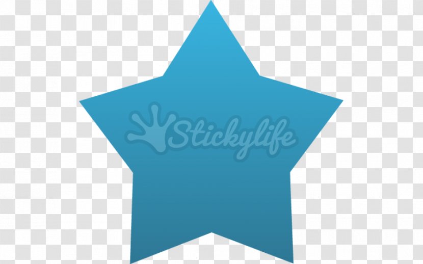 Logo Line Font Angle Star - Electric Blue Transparent PNG