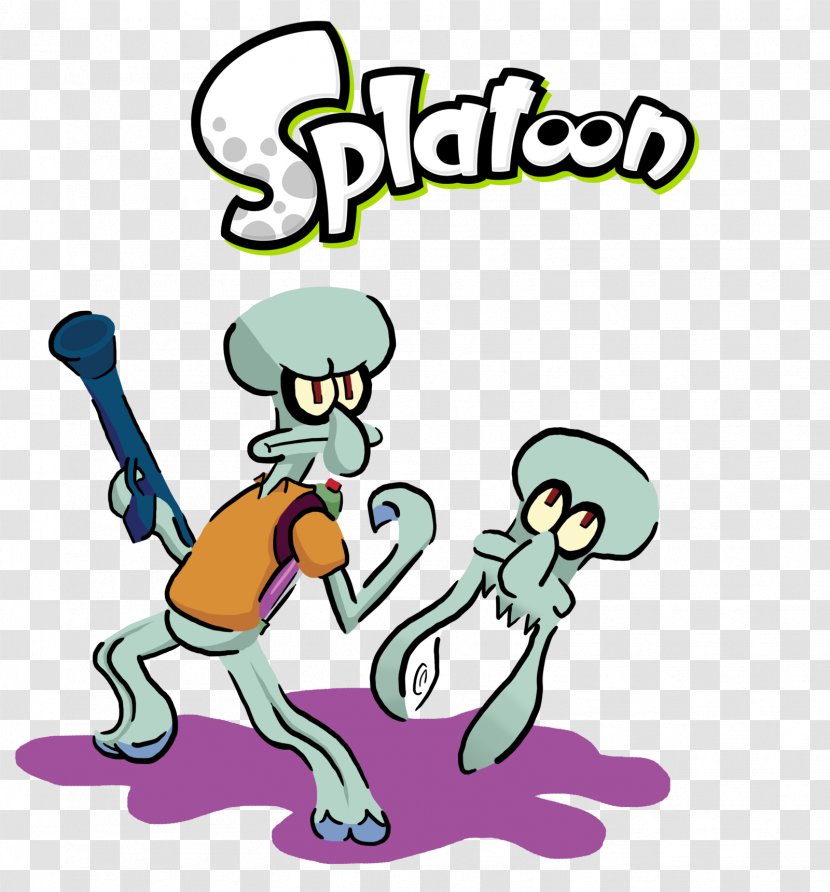 Squidward Tentacles Splatoon Sandy Cheeks DeviantArt - Fiction - Squid Transparent PNG