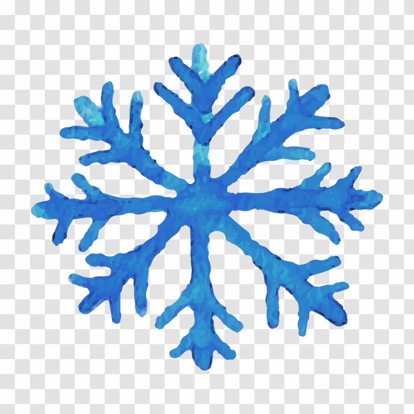 Snowflake Symbol Icon - Vector Illustration Blue Transparent PNG