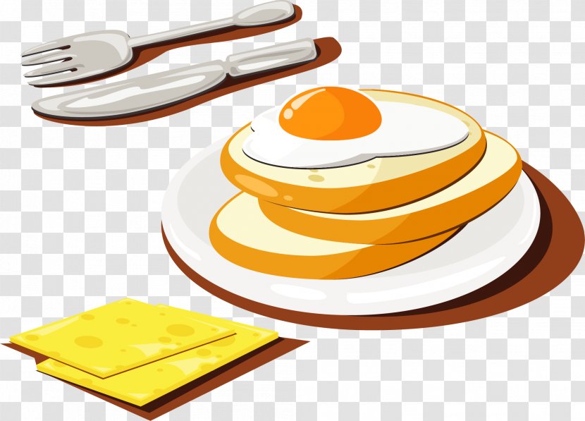 Coffee Breakfast Toast Milk Egg - Cuisine - Vector Painted Transparent PNG