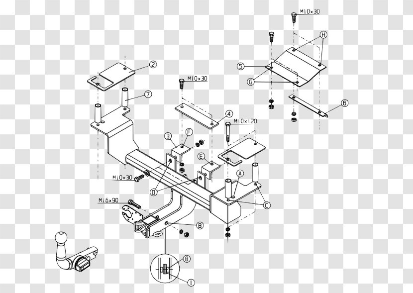 Daihatsu Terios Car Tow Hitch Bosal Transparent PNG