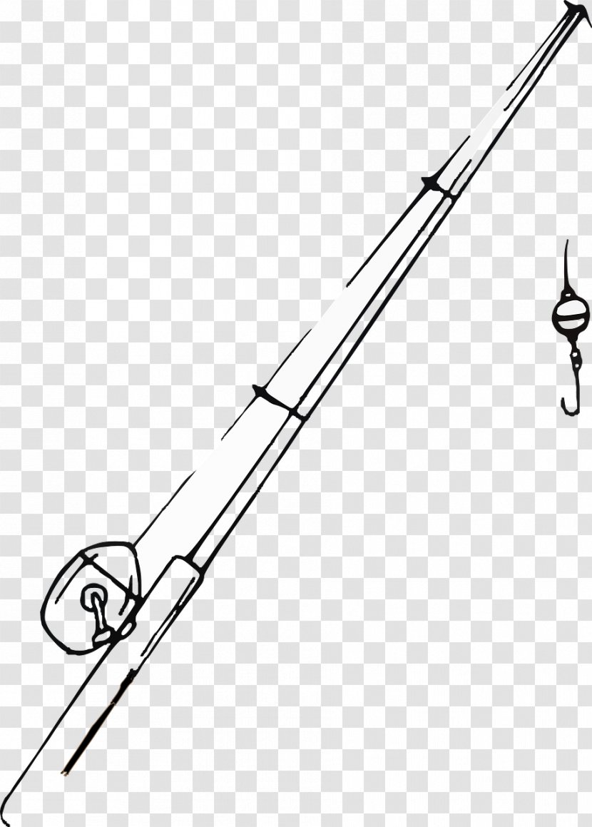 Fishing Rods Drawing Line Clip Art - Bass - Pole Transparent PNG
