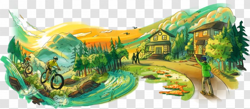 Cartoon Nature Background - General Contractor - Wildlife Painting Transparent PNG