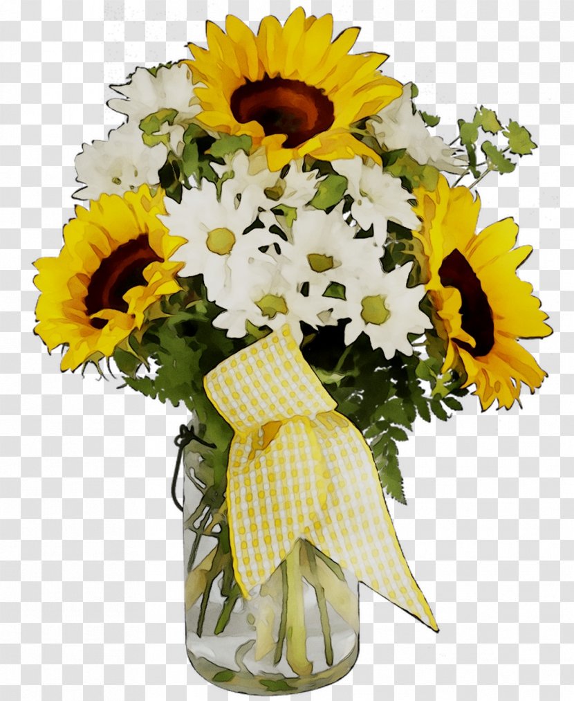 Floral Design Common Sunflower Flower Bouquet Floristry - Birthday - Food Gift Baskets Transparent PNG