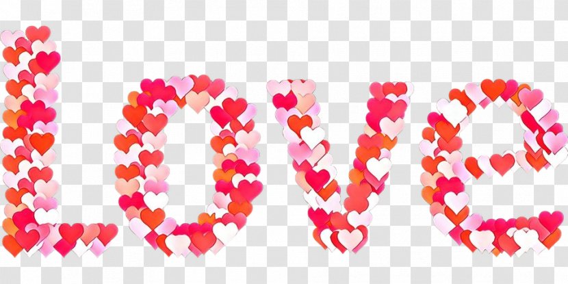 Pink Heart Text Font Material Property - Magenta - Love Transparent PNG