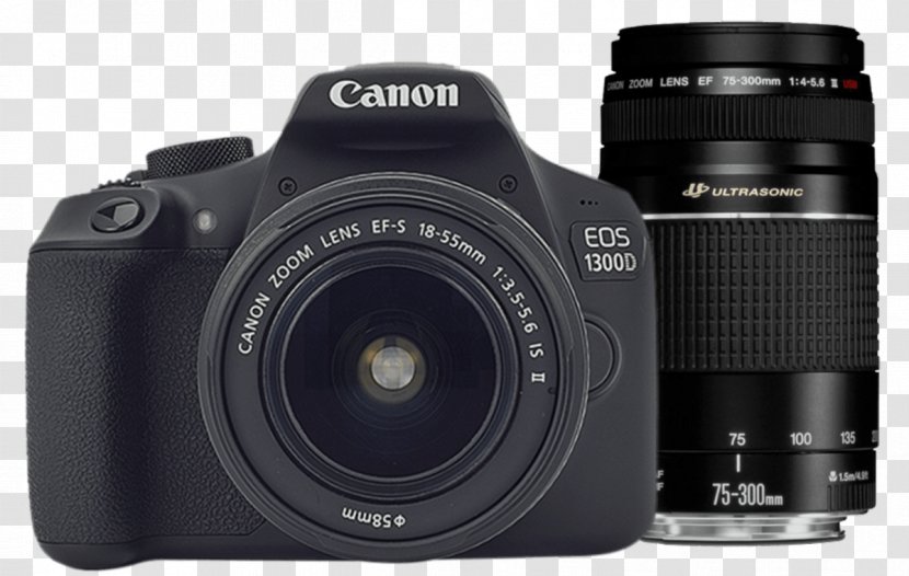 Digital SLR Canon EOS 1300D 750D EF-S 18–55mm Lens Camera - Photography Transparent PNG