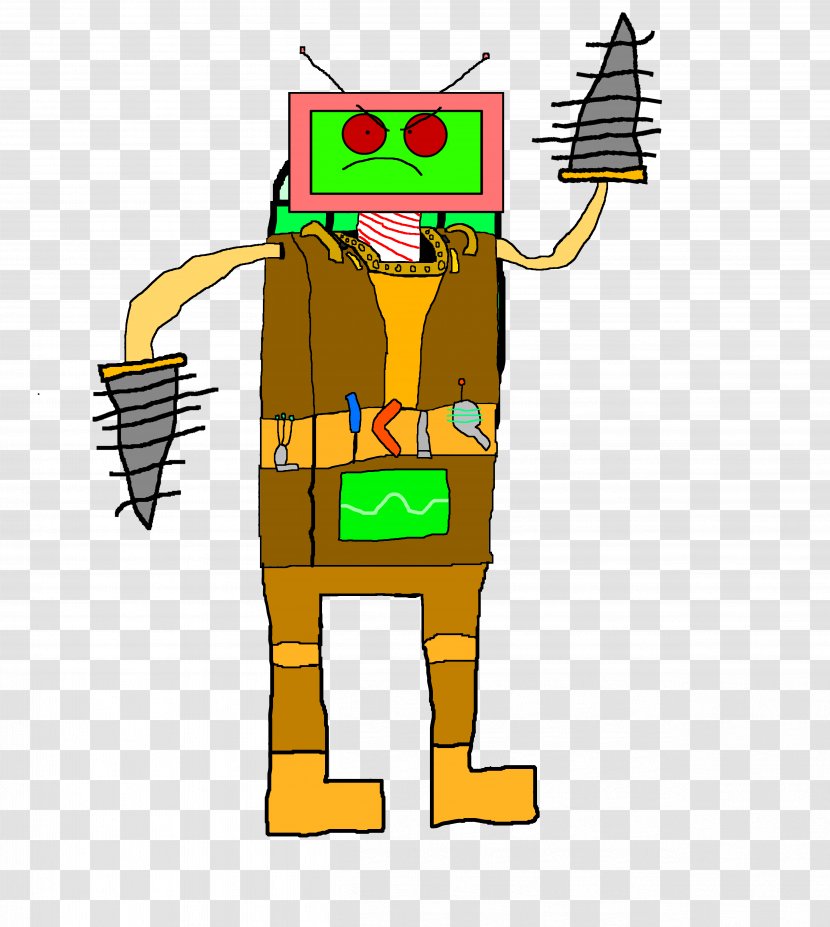 Cartoon Character Robot Fiction - Yellow Transparent PNG